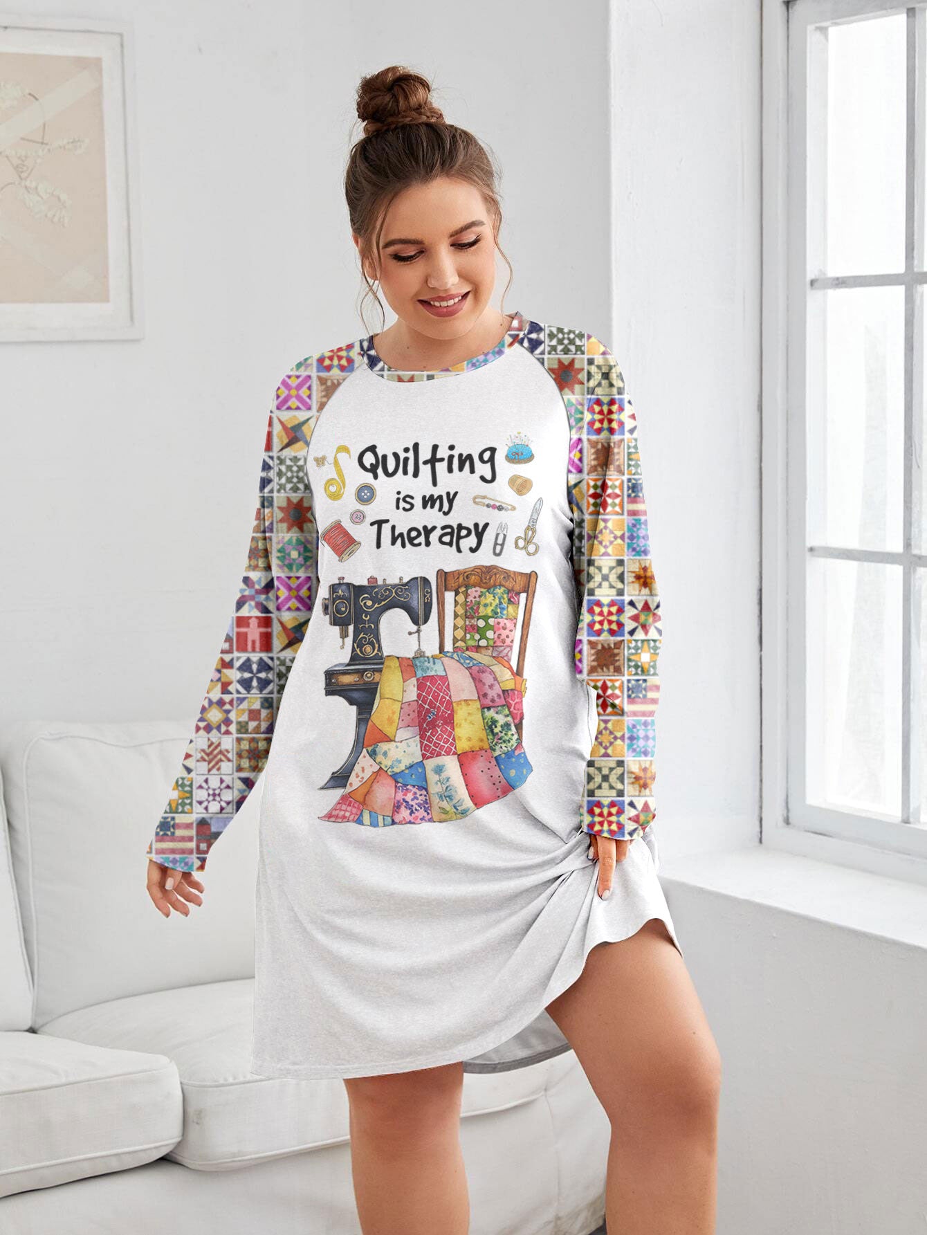 Sewing Lover Raglan Dress Quilting Is My Therapy