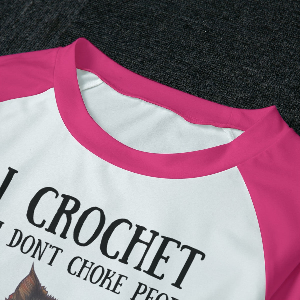 Crochet Lover Raglan Lounge Pajamas I Crochet So I Don't Choke People