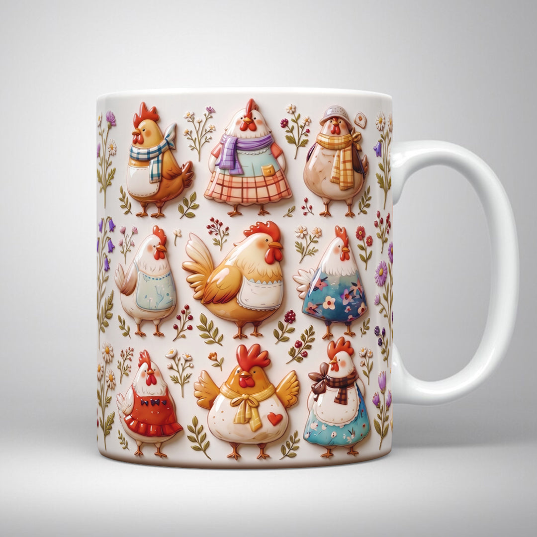 Chicken 11Oz Mug Puffy Cottage Coop