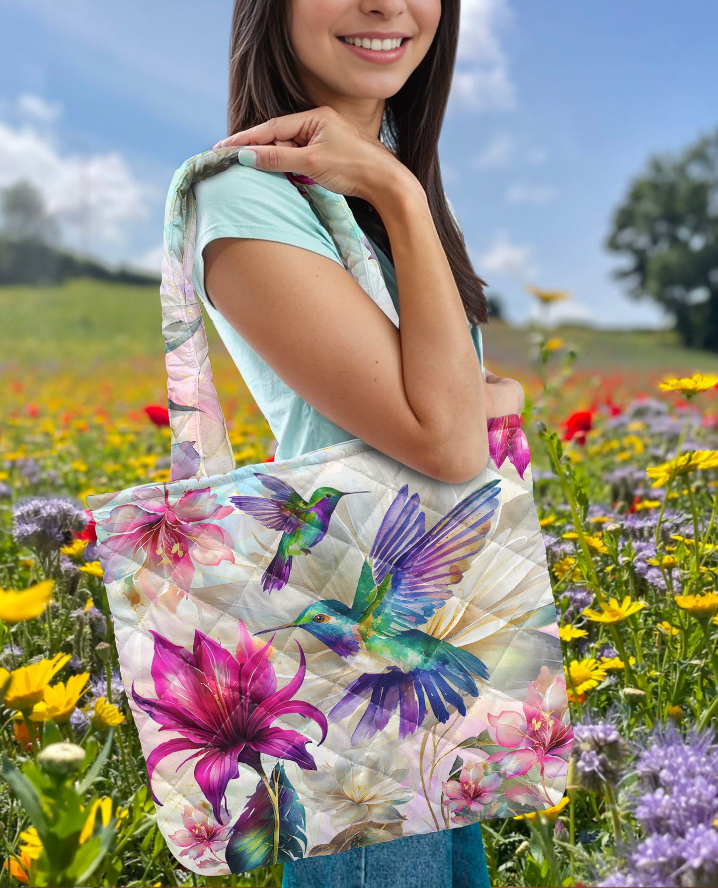 Hummingbird Quilted Tote Bag Hummingbird Dream