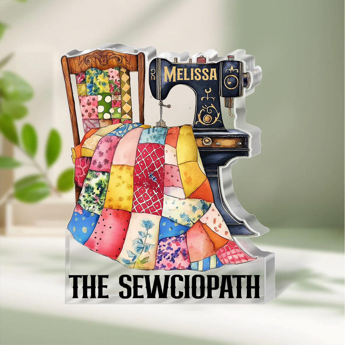 Sewing Lover Personalized Custom Shaped Acrylic Plaque The Sewciopath