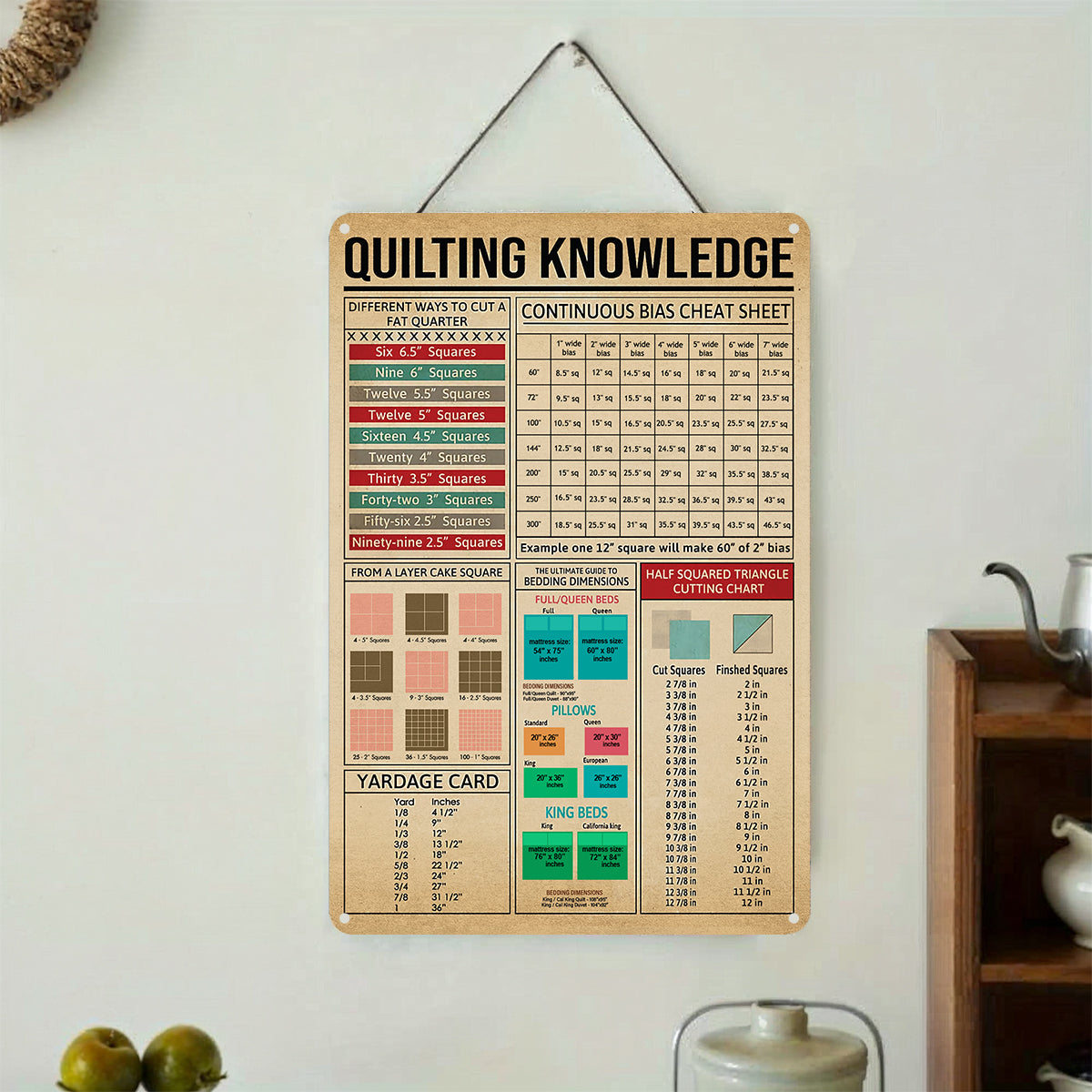 Sewing Lover 2D Metal Sign The Quilter's Guide