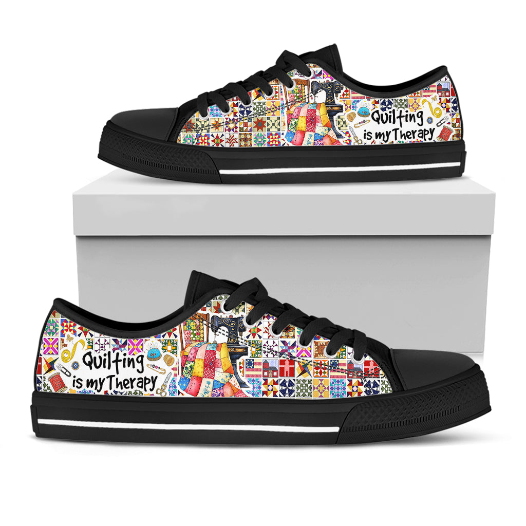 Sewing Lover Women's Low Top Shoes Quilting Is My Therapy