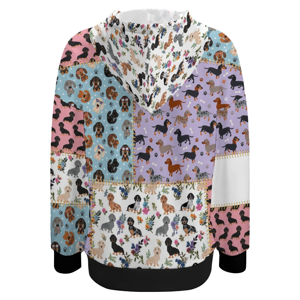 Dachshund Dropped Sleeve Hoodie I'm A Dachshundaholic