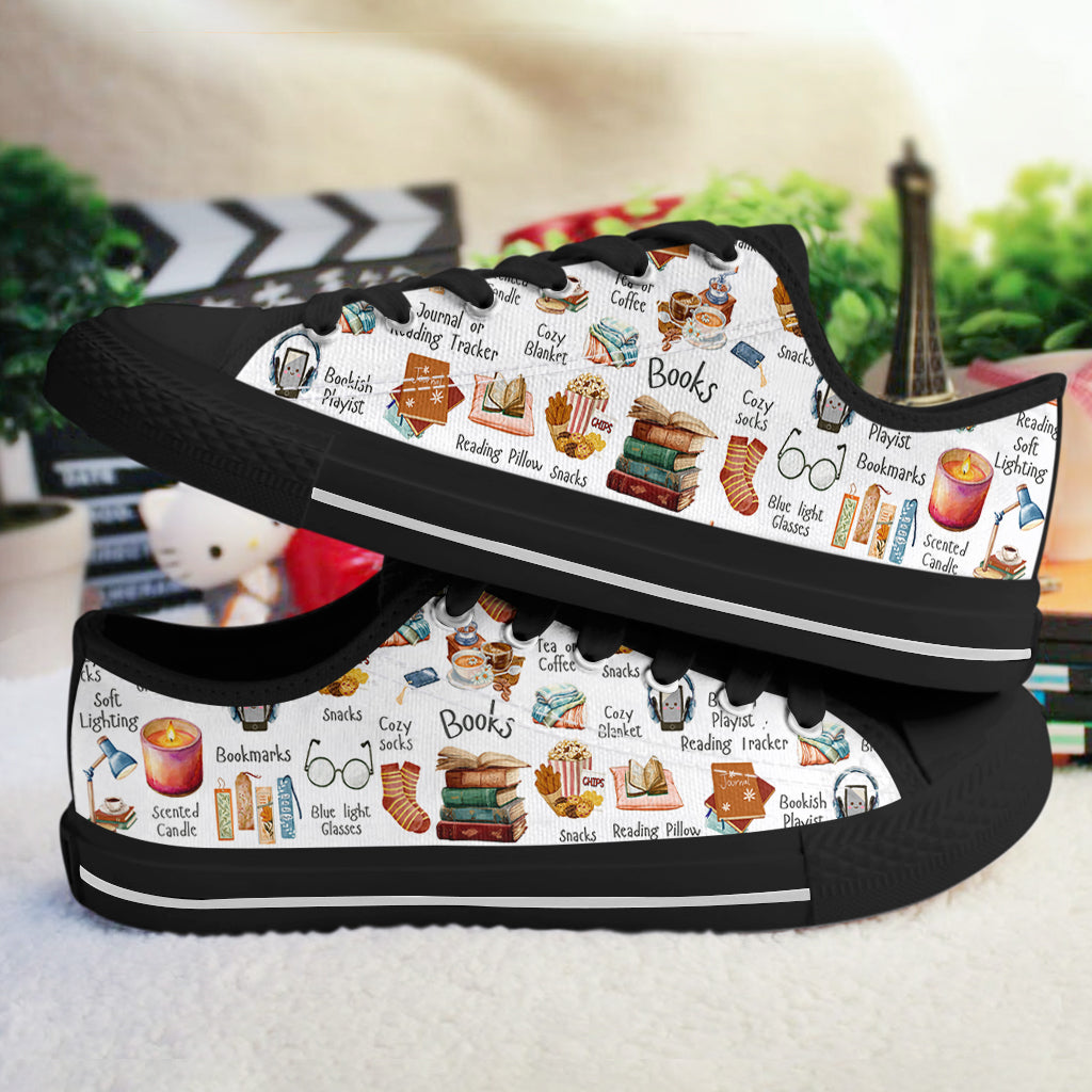 Book Lover Women's Low Top Shoes Bookworm Essentials
