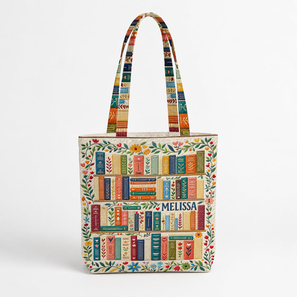 Book Lover Canvas Tote Bag Personalized A Bookworm's Secret Library