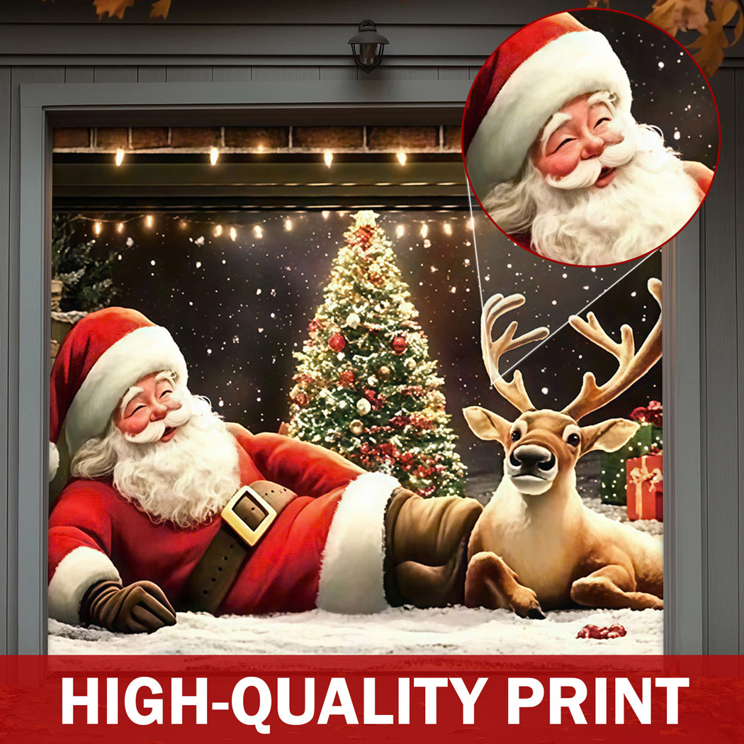 Christmas Garage Door Banner Decoration - A Jolly Moment
