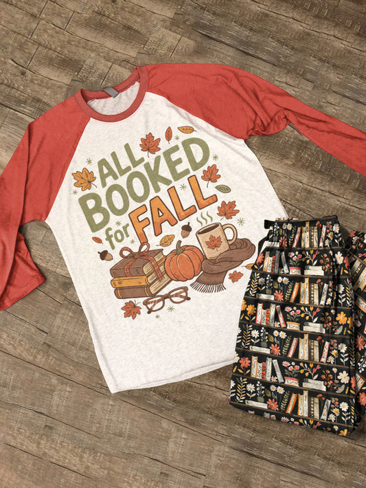 Book Lover Raglan Lounge Pajamas All Booked For Fall