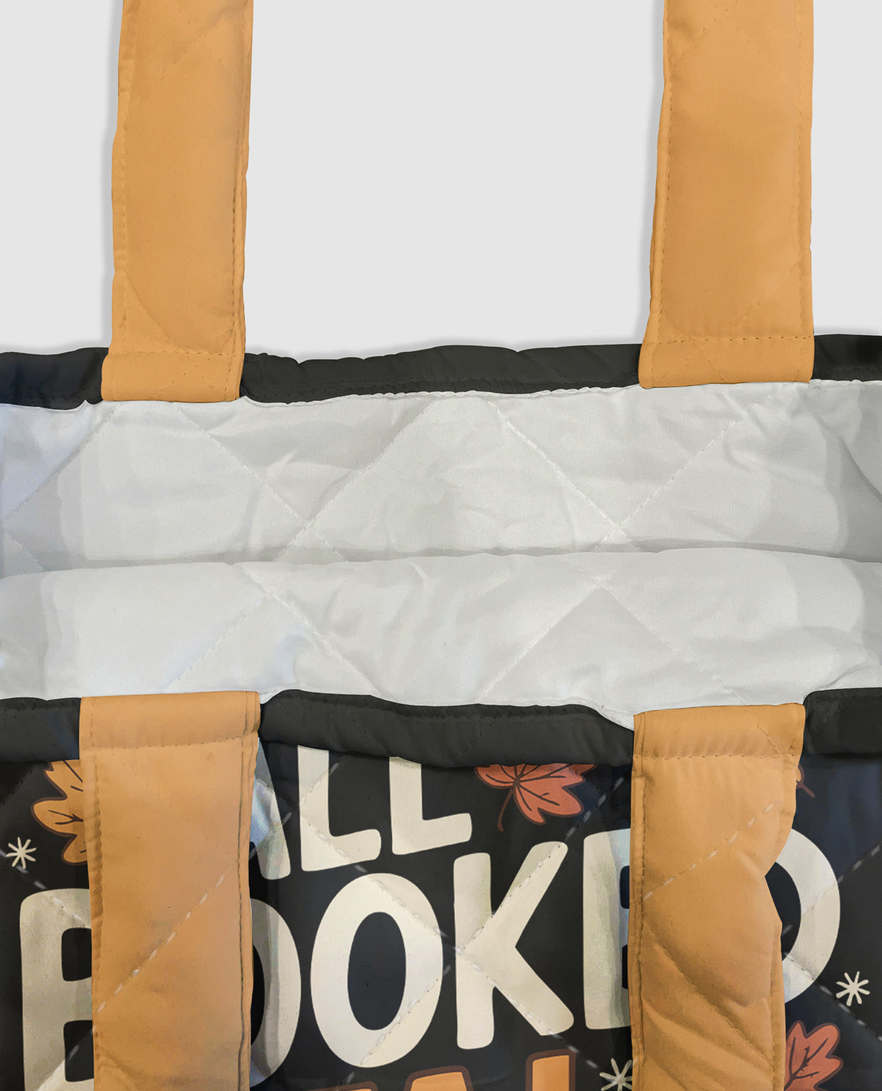 Book Lover Quilted Tote Bag All Booked For Fall
