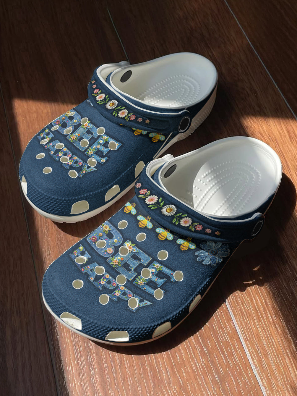 Bee Graphic Clogs Bee Happy