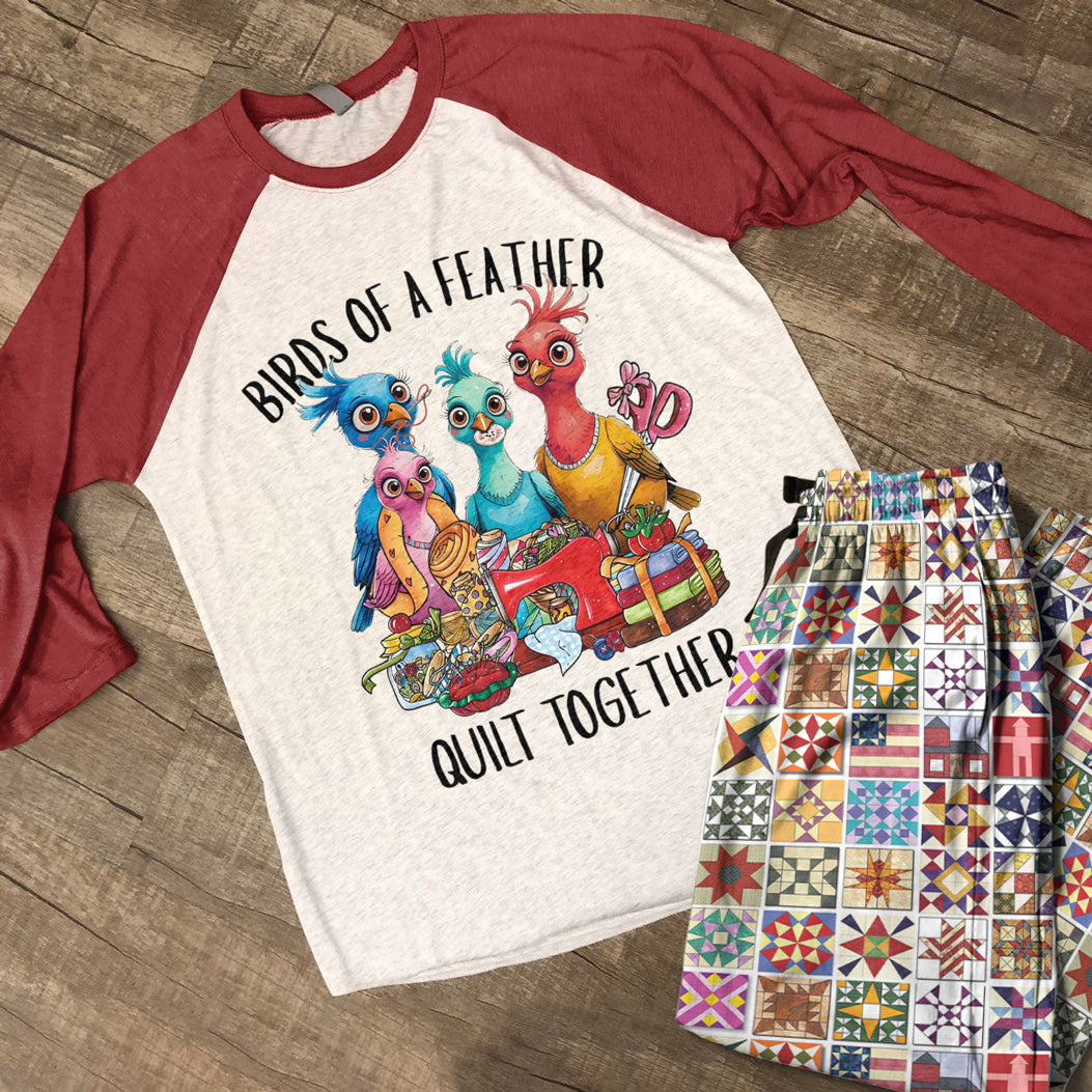 Sewing Lover Raglan Lounge Pajamas Birds Of A Feather Quilt Together