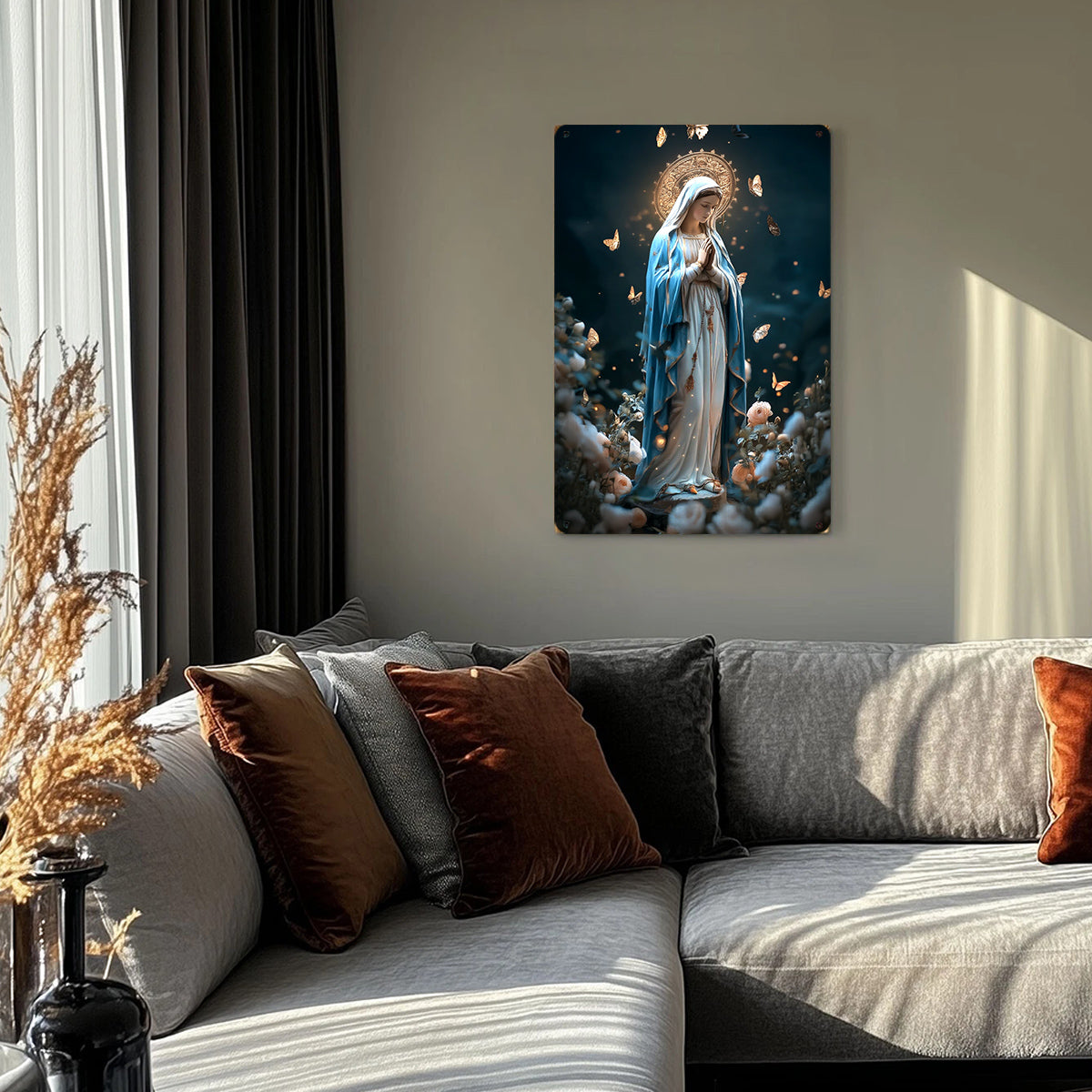 Christian 2D Metal Sign Blessed Virgin Mary