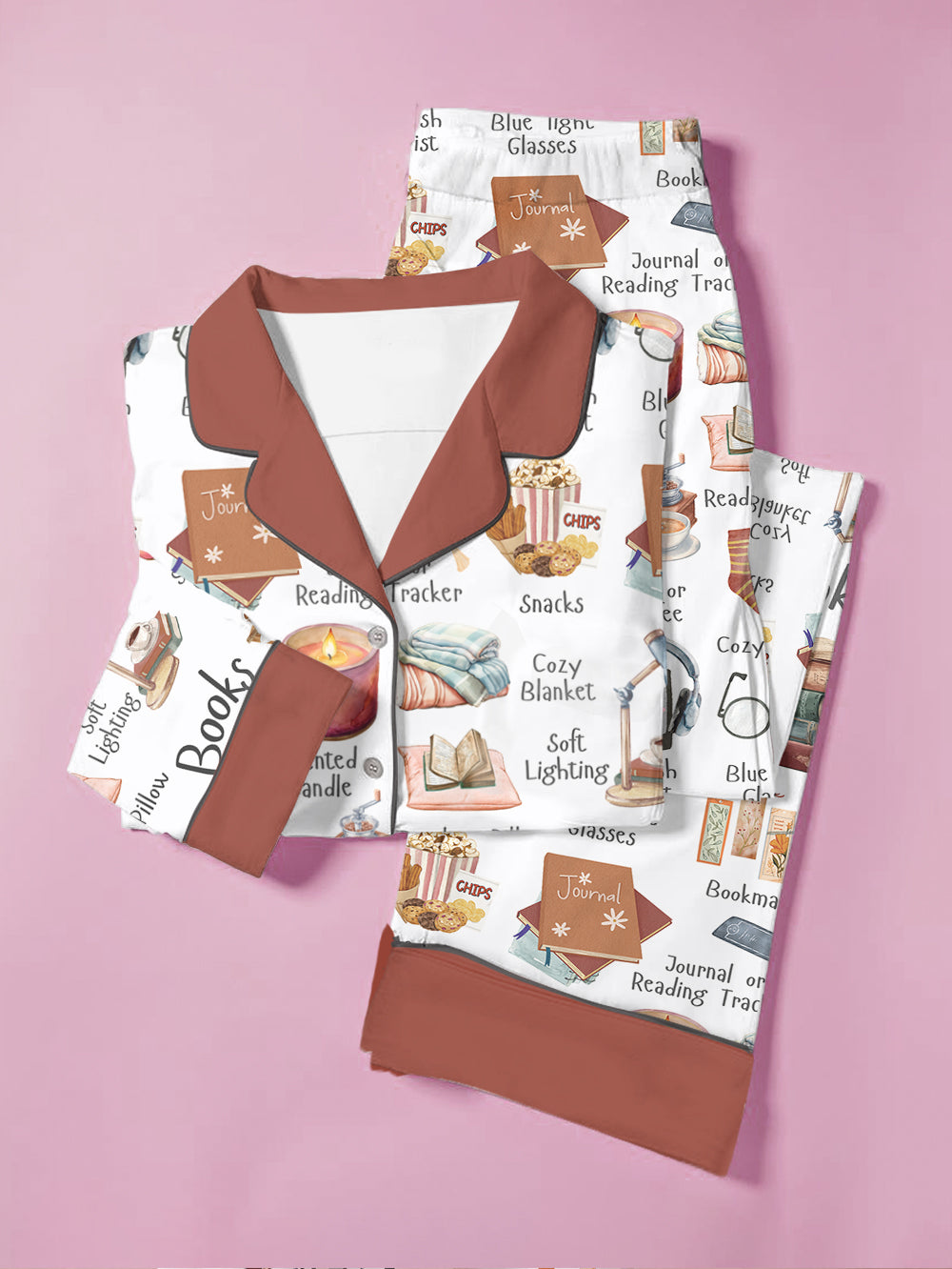 Book Lover Pajama Set Bookworm's Comfort Kit