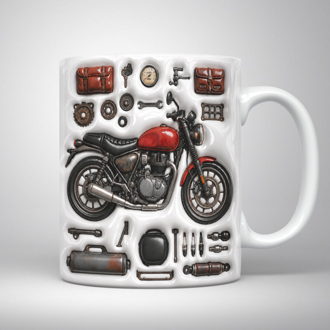 Biker Ceramic Mug Built To Roam