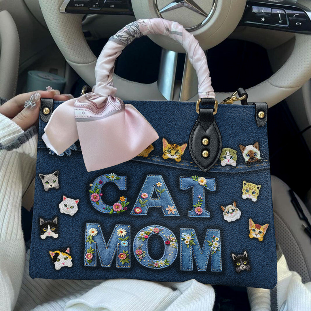 Cat Lover Leather Bag Cat Mom