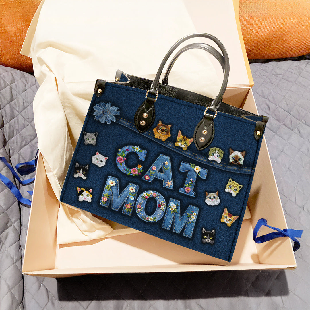 Cat Lover Leather Bag Cat Mom