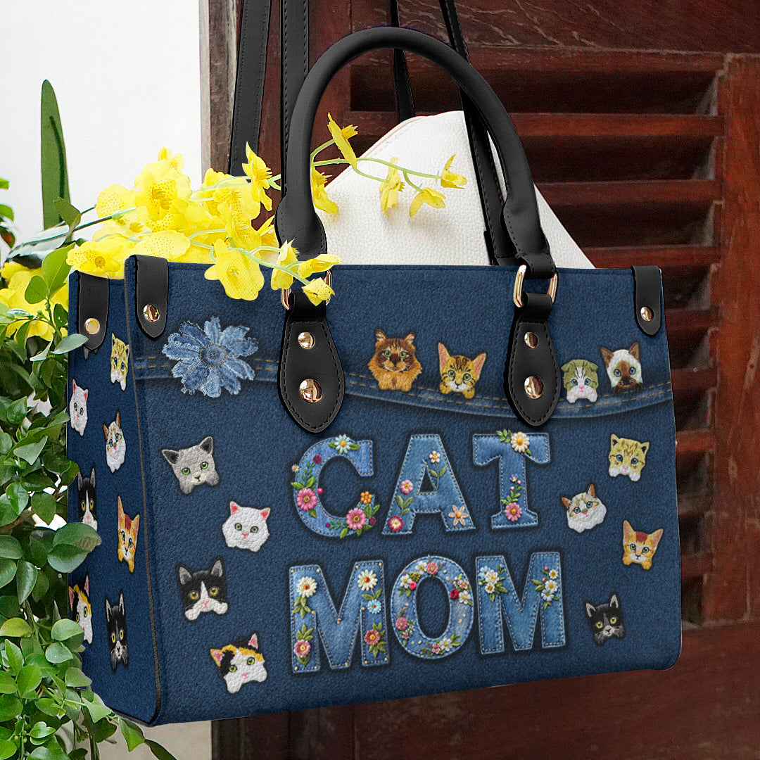 Cat Lover Leather Bag Cat Mom