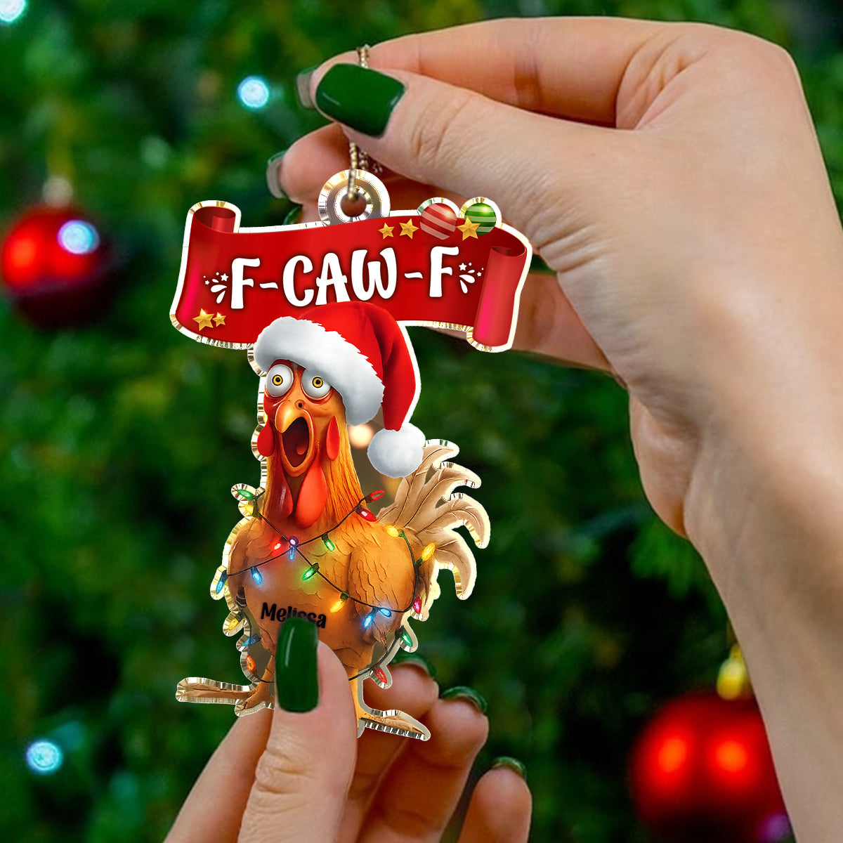 Chicken 2D Acrylic Ornament Personalized Funny Chicken