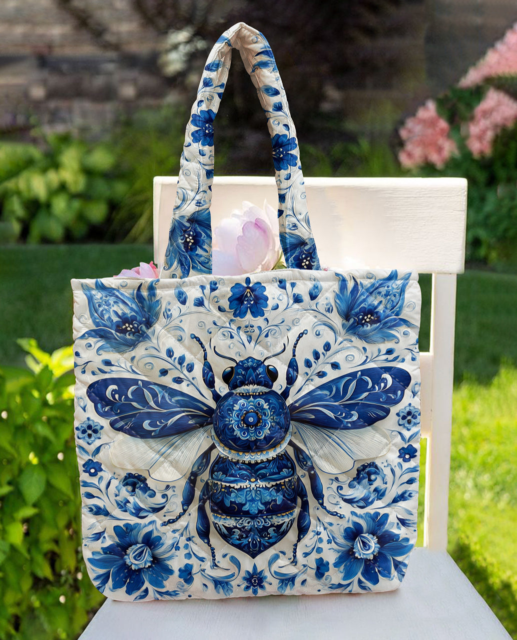 Bee Quilted Tote Bag The Queen