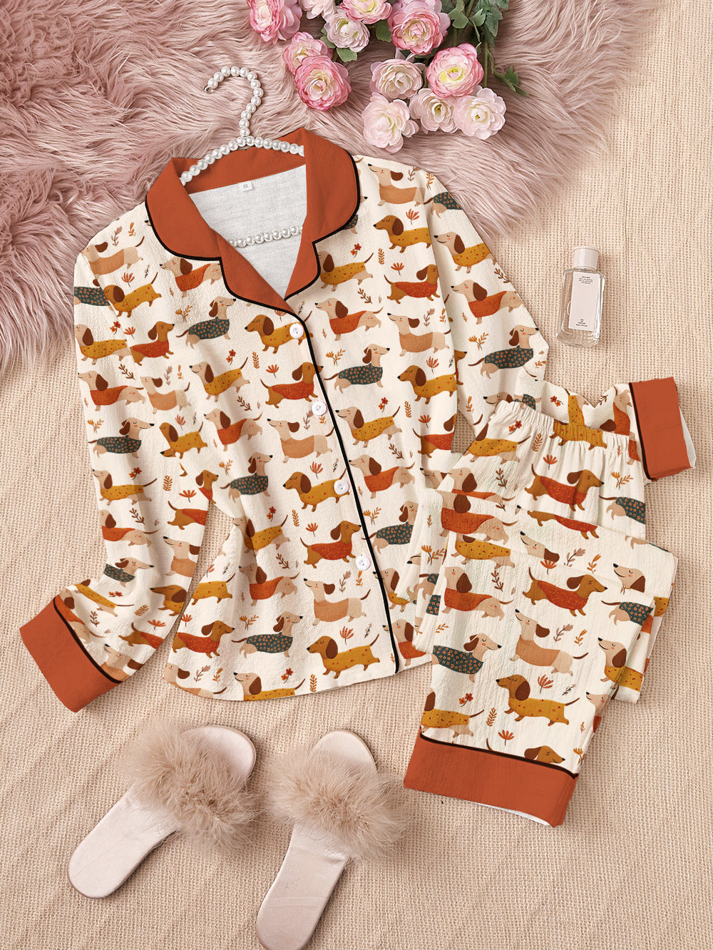 Dachshund Pajama Set Cozy Weenie