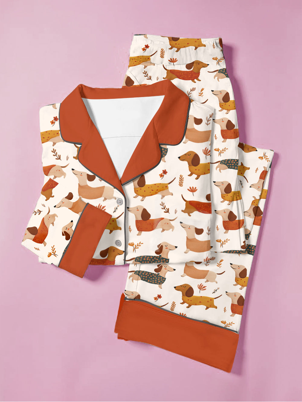 Dachshund Pajama Set Cozy Weenie
