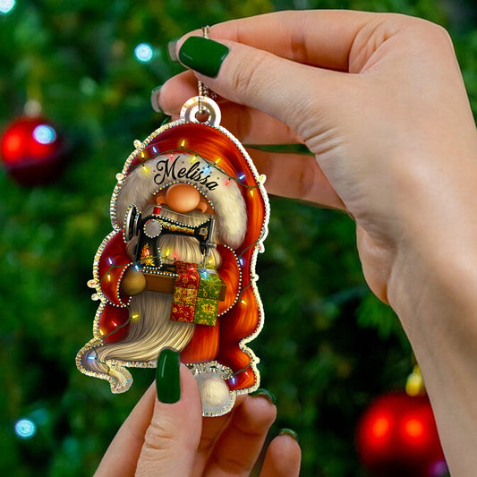 Quilting Lovers 2D Acrylic Ornament Crafty Gnome Personalized