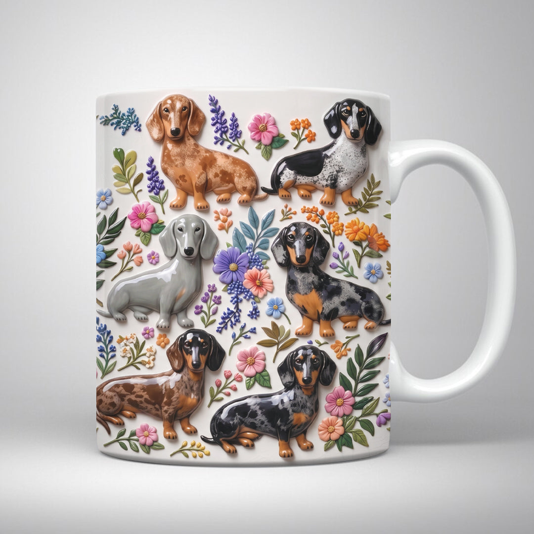 Dachshund 11Oz Mug Dachshund In Bloom