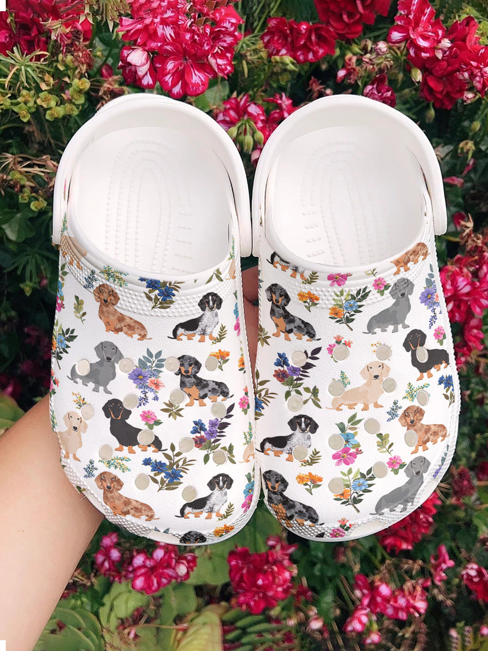 Dachshund Graphic Clogs Dachshund In Bloom