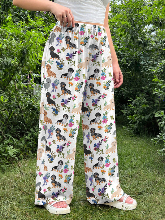 Dachshund Lounge Pants Dachshund In Bloom