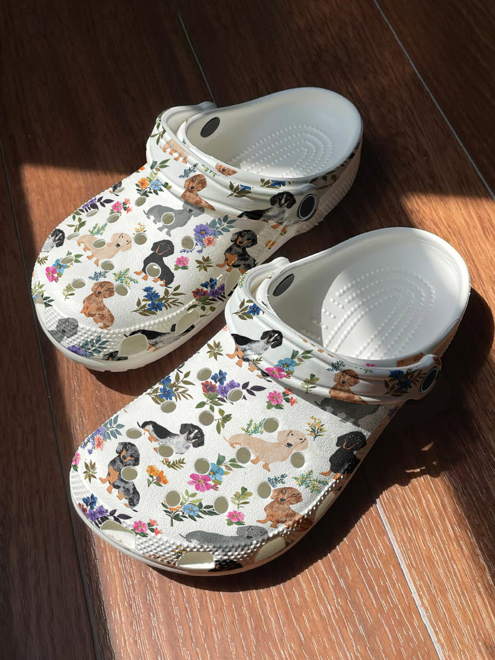 Dachshund Graphic Clogs Dachshund In Bloom