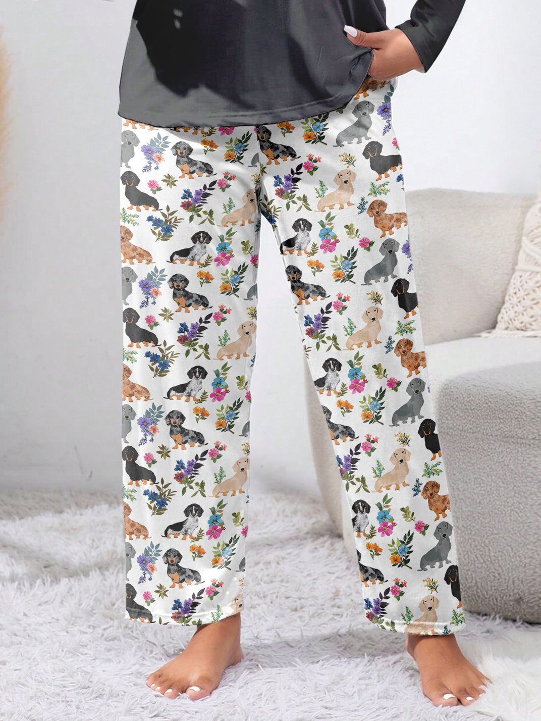Dachshund Lounge Pants Dachshund In Bloom