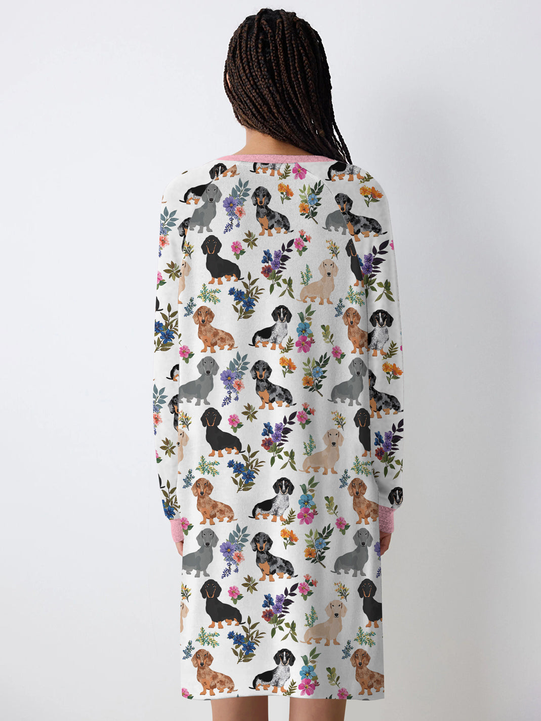 Dachshund Lover Raglan Dress Dachshund In Bloom