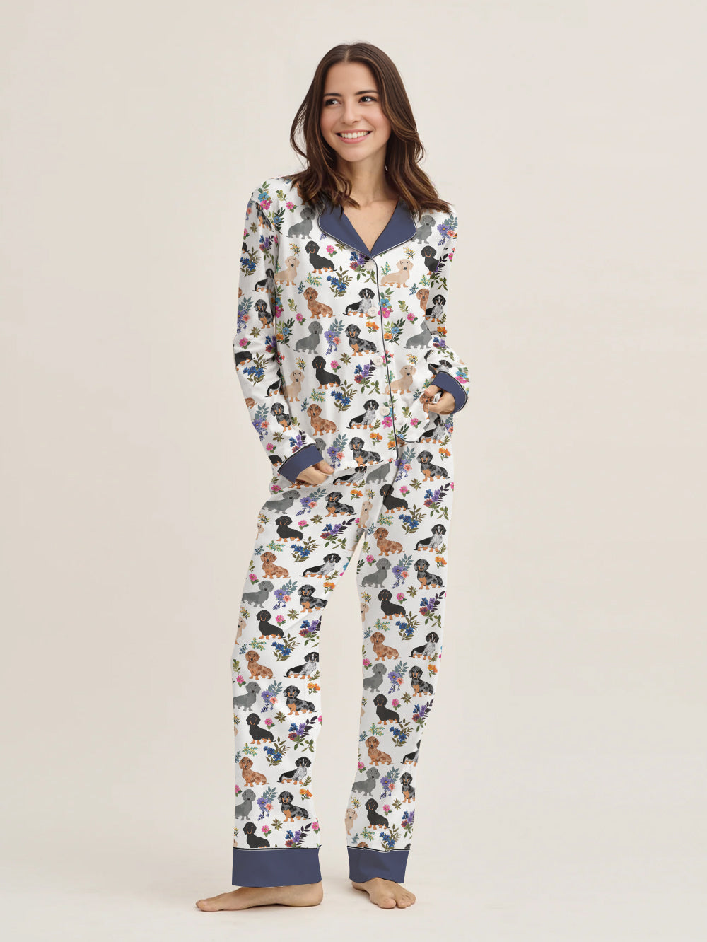 Dachshund Pajama Set Dachshund In Bloom