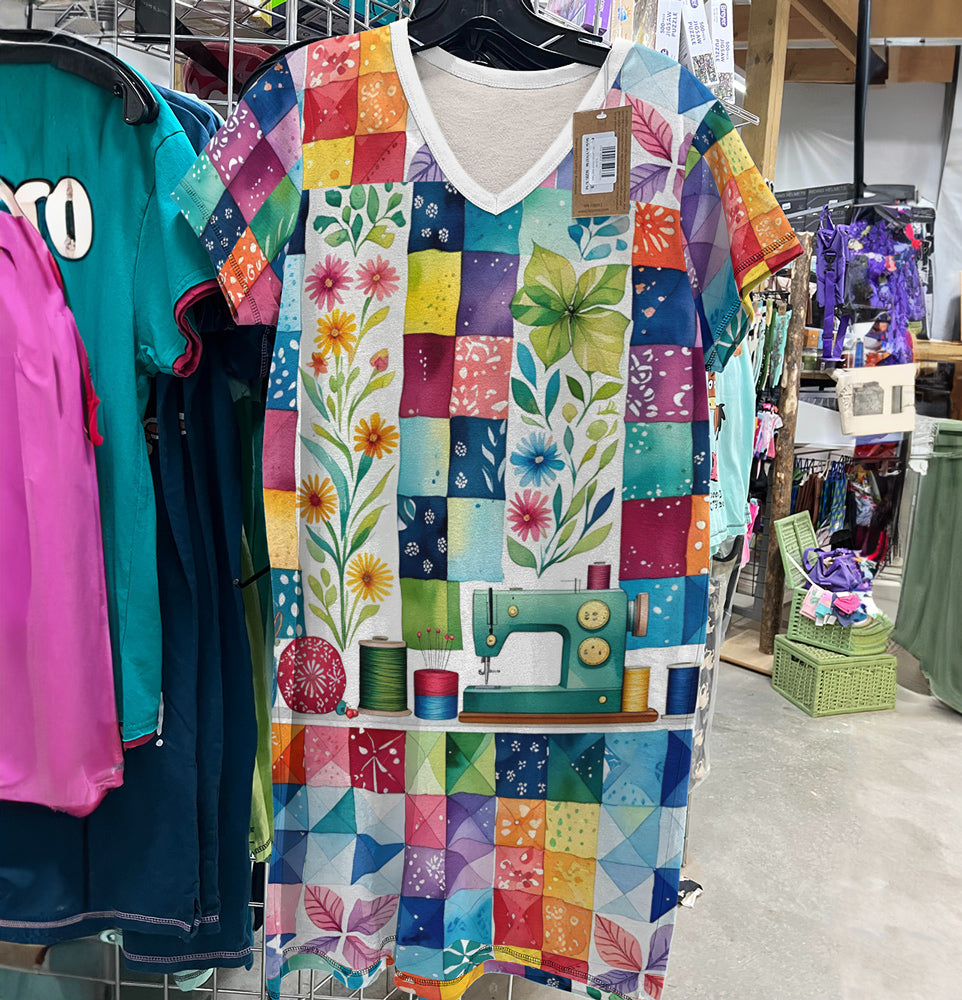 Sewing Lover V-neck Nightshirt Dreamy Stitches