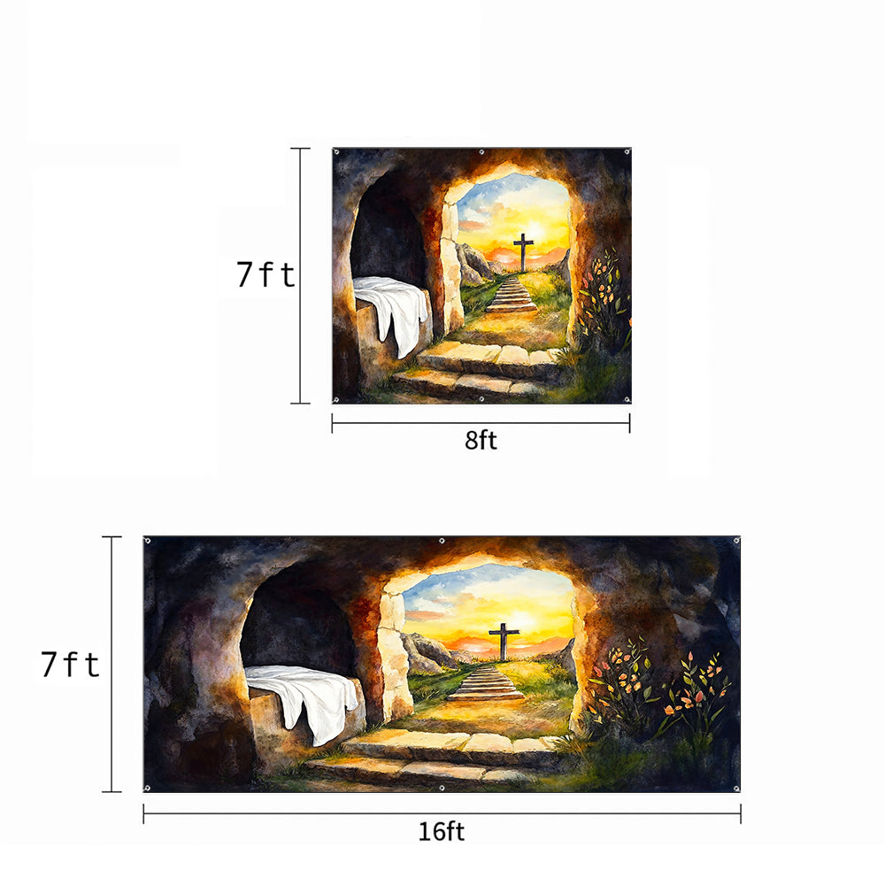 Christian Easter Garage Door Banner Decoration - Easter's First Light