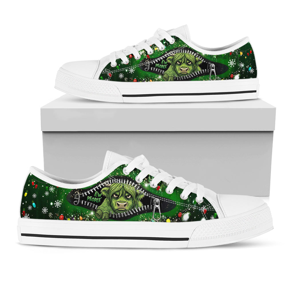 Highland Cow Women's Low Top Shoes Ew People