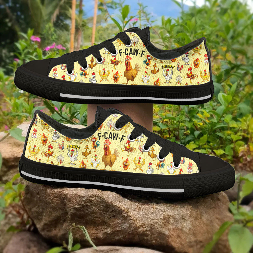 Chicken Women's Low Top Shoes F-caw-f Funny Chickens