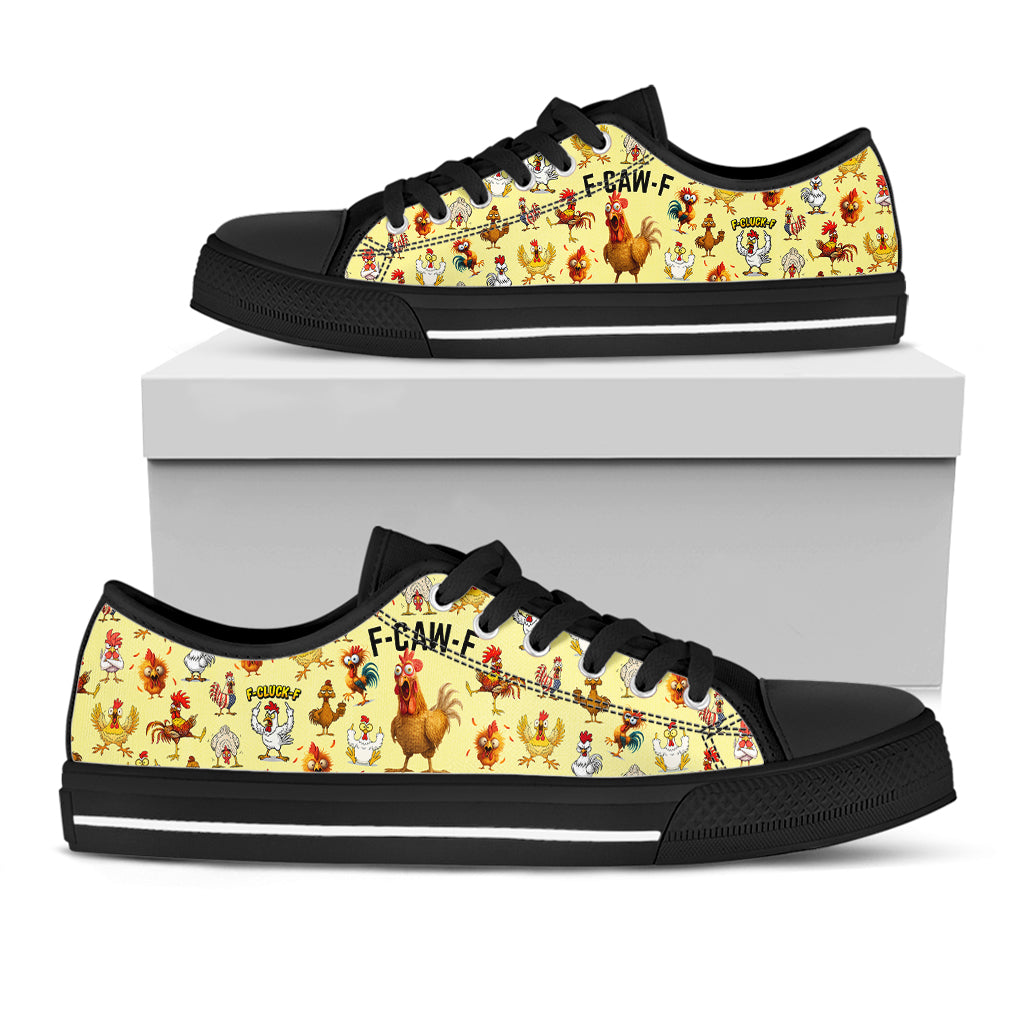 Chicken Women's Low Top Shoes F-caw-f Funny Chickens