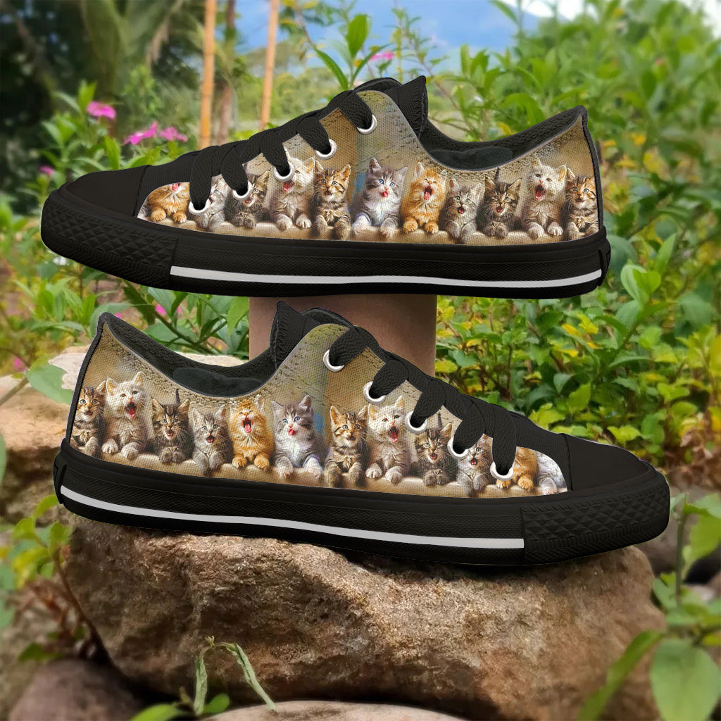 Cat Women's Low Top Shoes Frisky Kitties