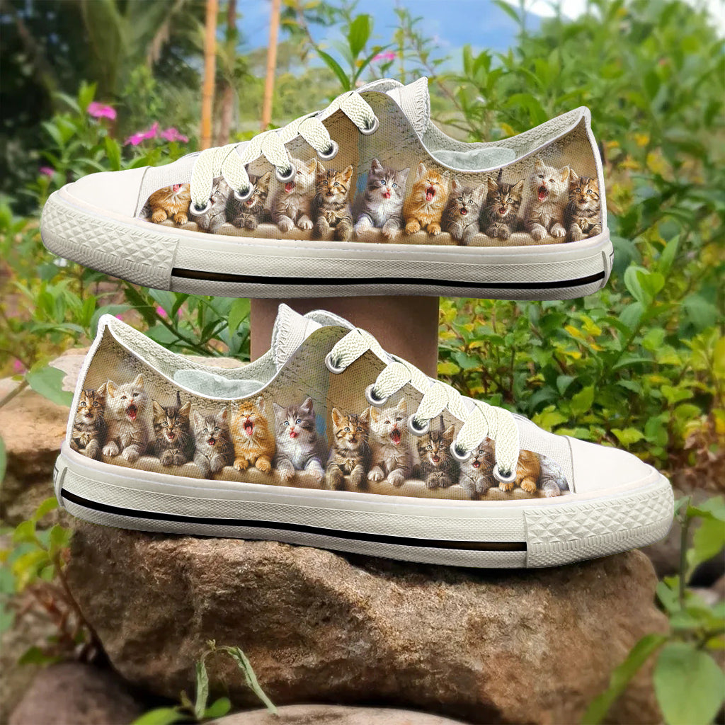 Cat Women's Low Top Shoes Frisky Kitties