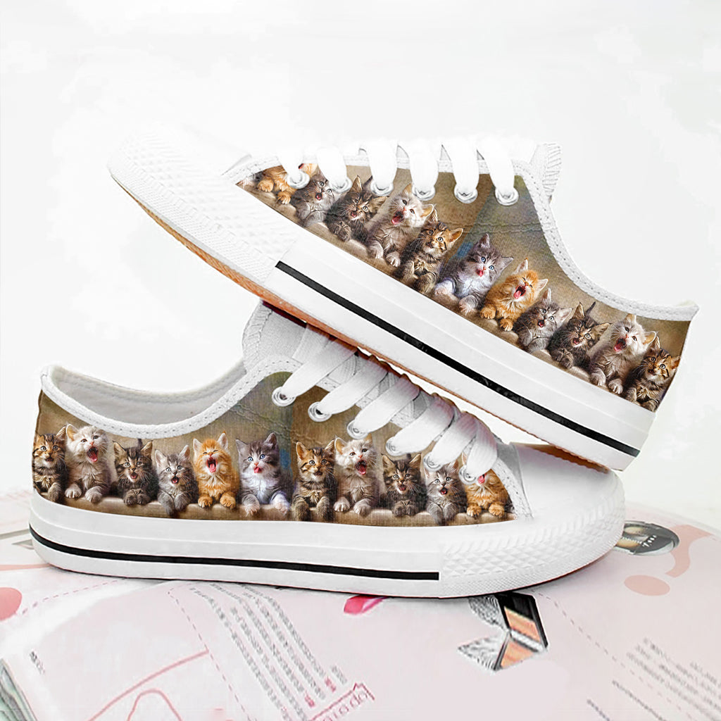 Cat Women's Low Top Shoes Frisky Kitties