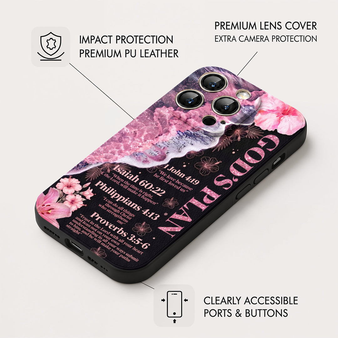 God Leather Phone Case God's Plan
