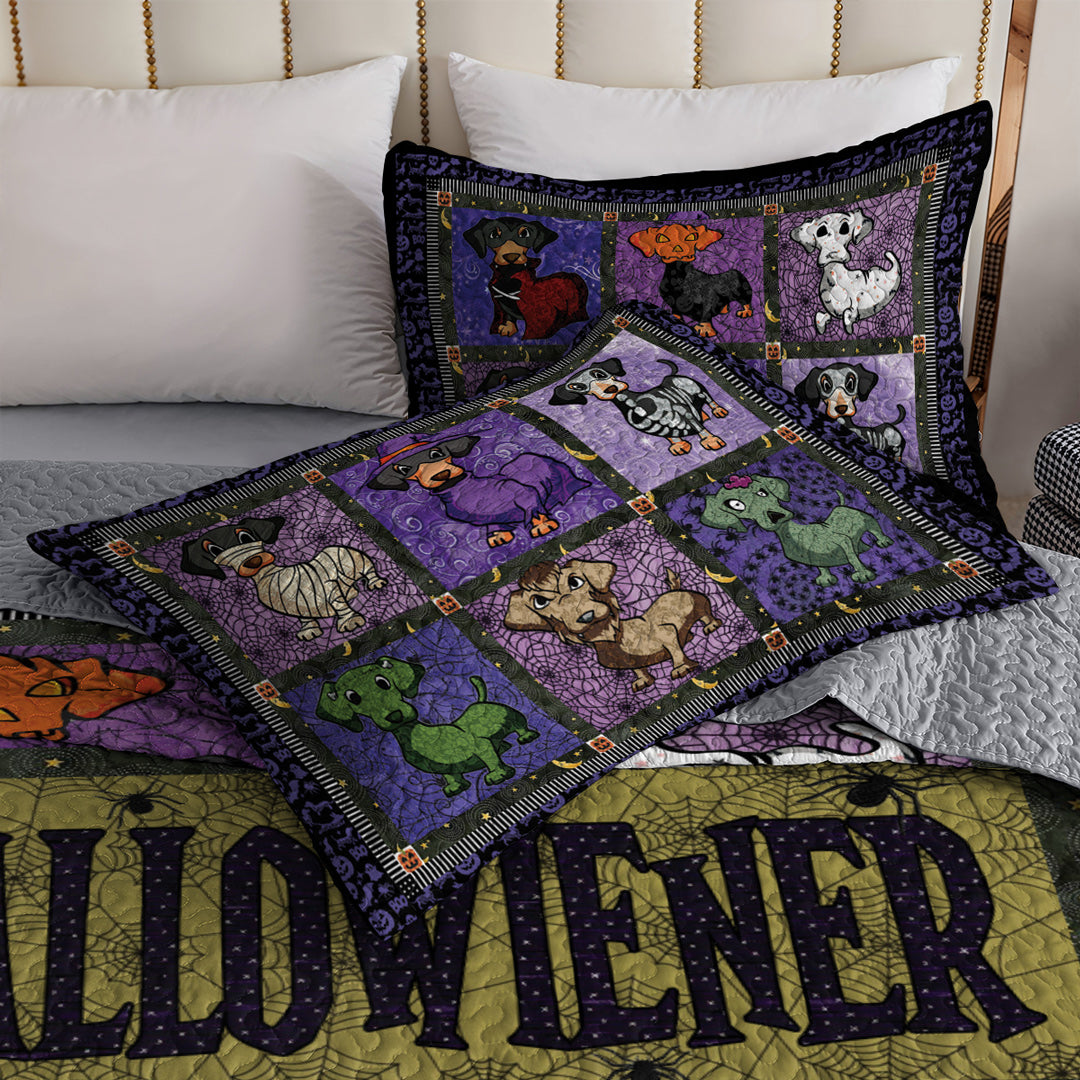Dachshund All Season Quilt 3-Piece Set Happy Hallowiener