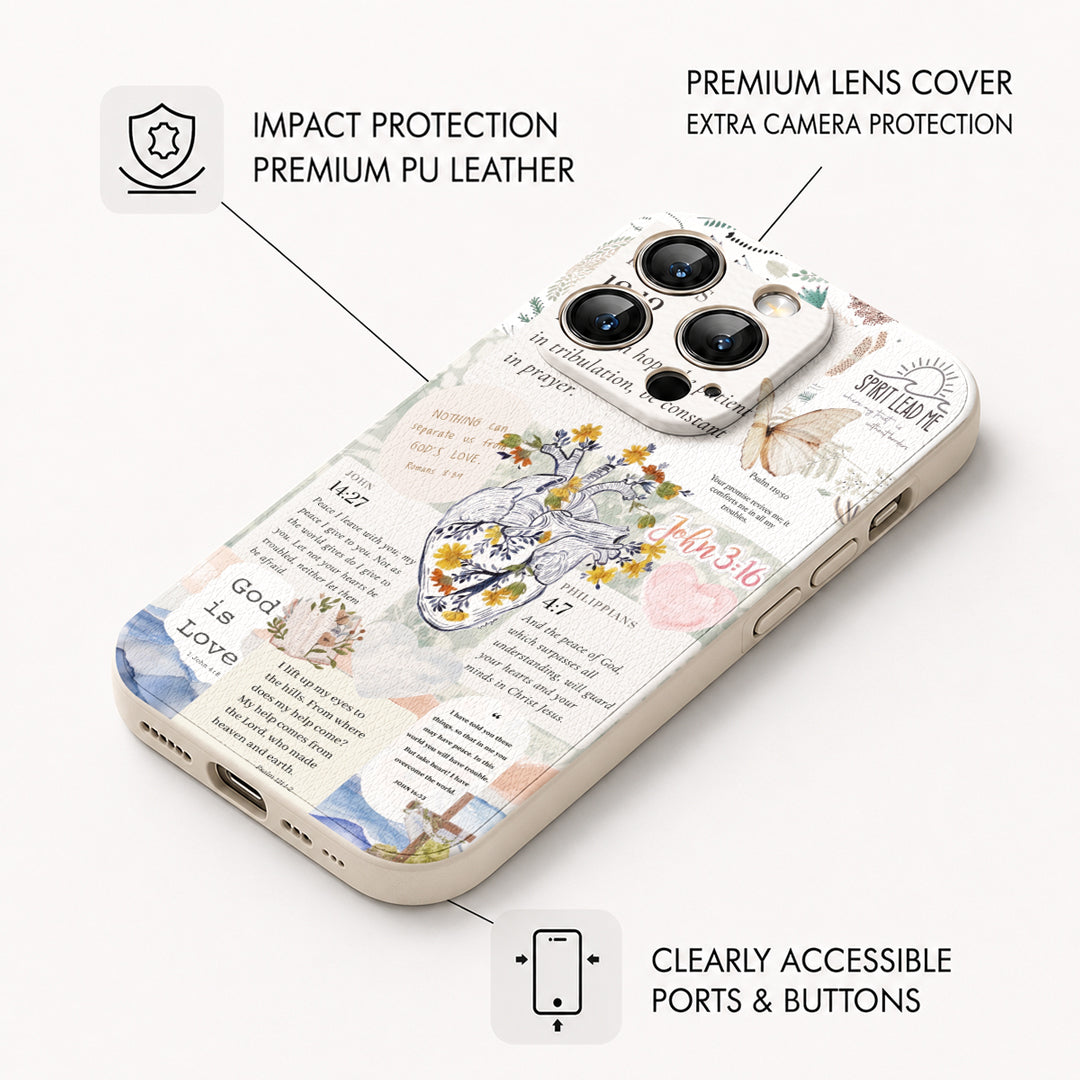 God Leather Phone Case The Heart Of Faith