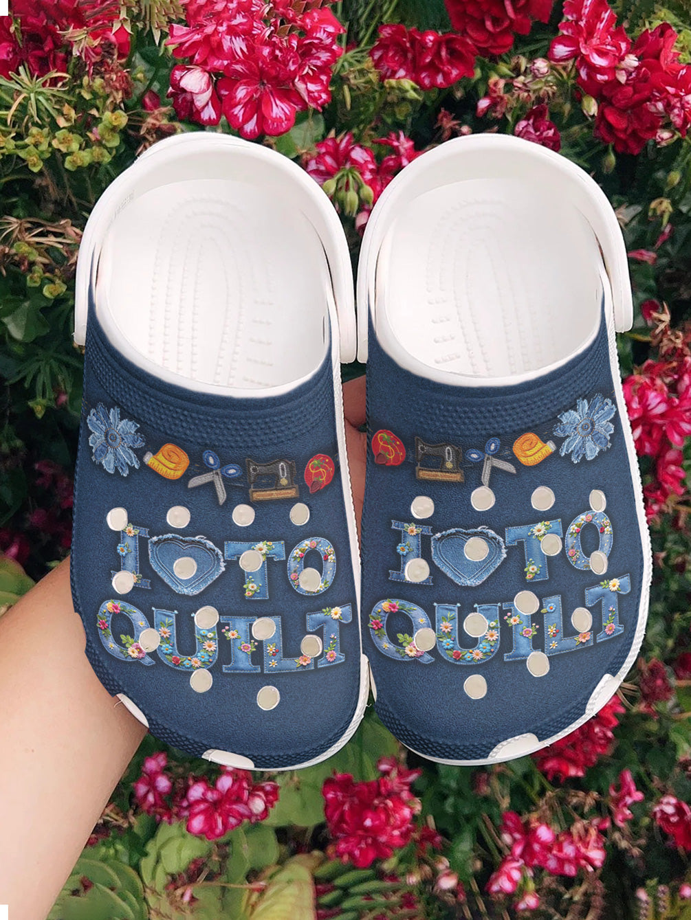 Sewing Lover Graphic Clogs I Love To Quilt