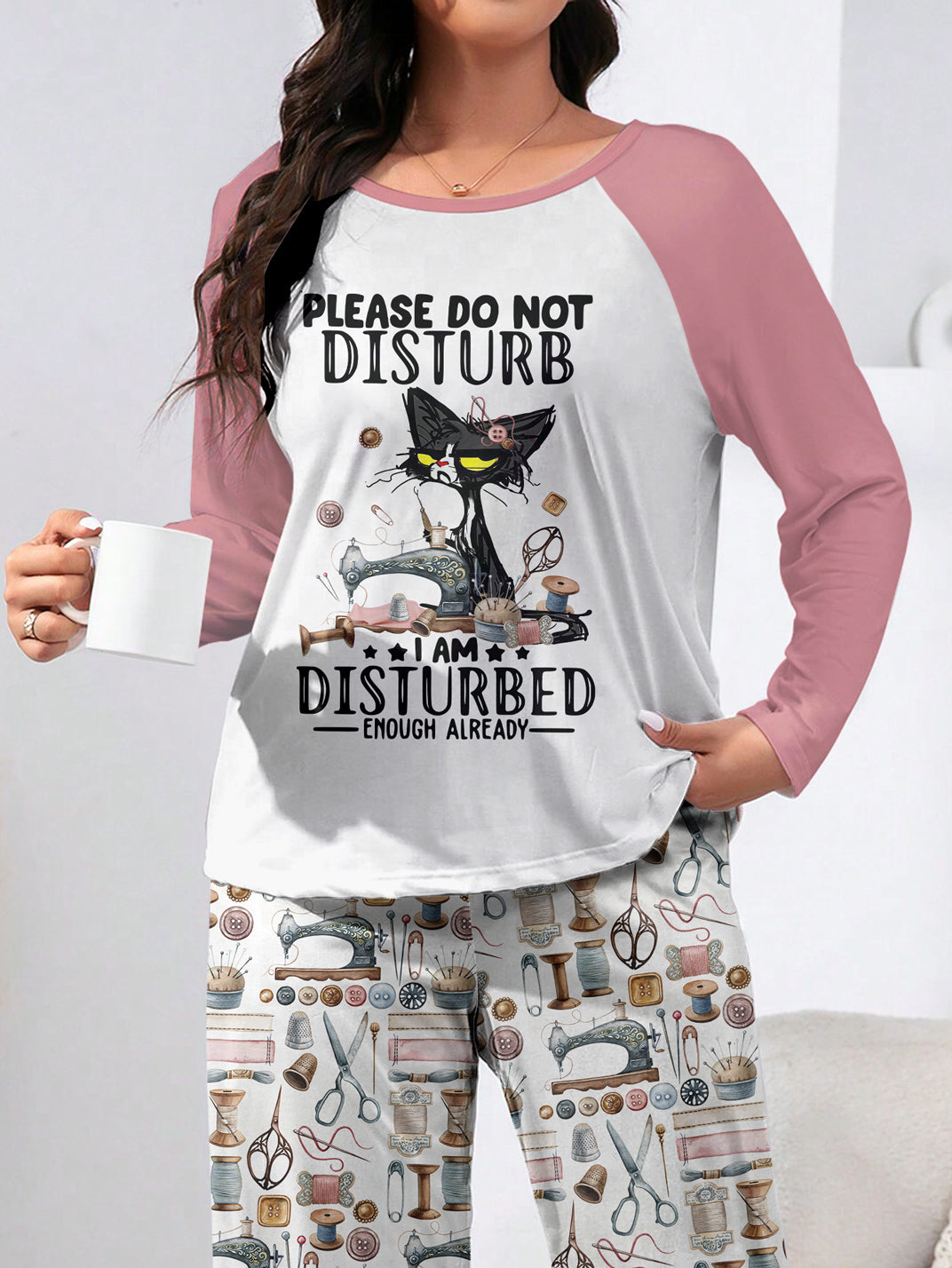 Sewing Lover Raglan Lounge Pajamas Please Do Not Disturb
