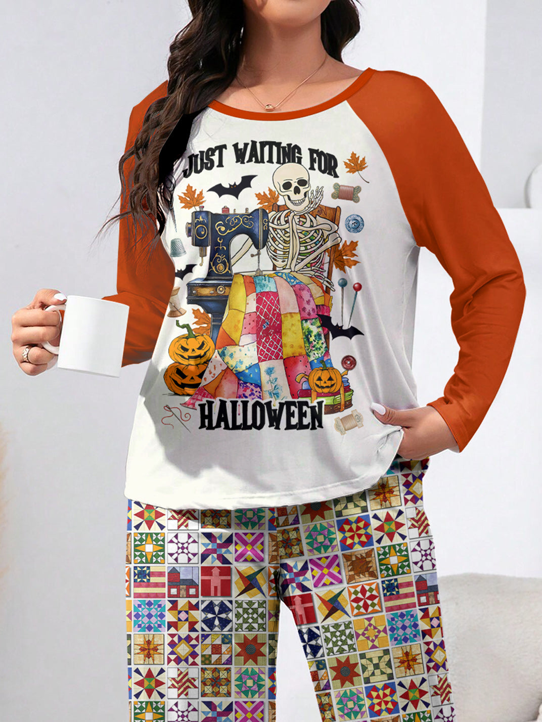 Sewing Lover Raglan Lounge Pajamas Just Waiting For Halloween