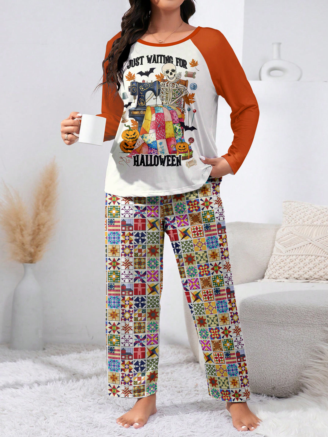 Sewing Lover Raglan Lounge Pajamas Just Waiting For Halloween