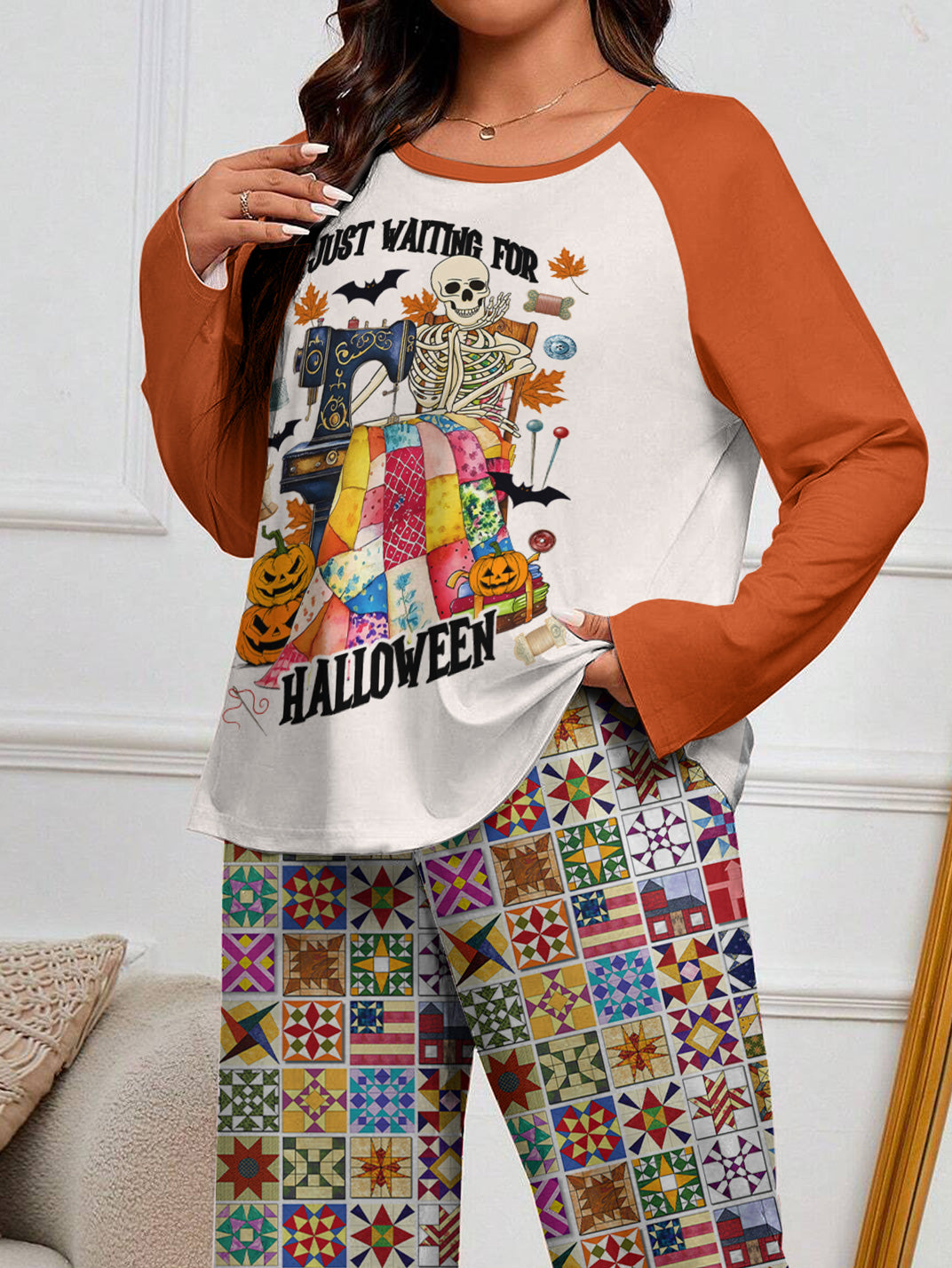 Sewing Lover Raglan Lounge Pajamas Just Waiting For Halloween