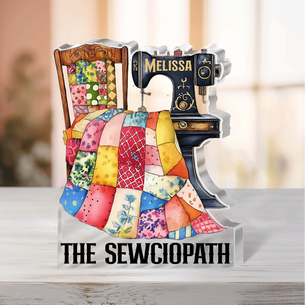 Sewing Lover Personalized Custom Shaped Acrylic Plaque The Sewciopath